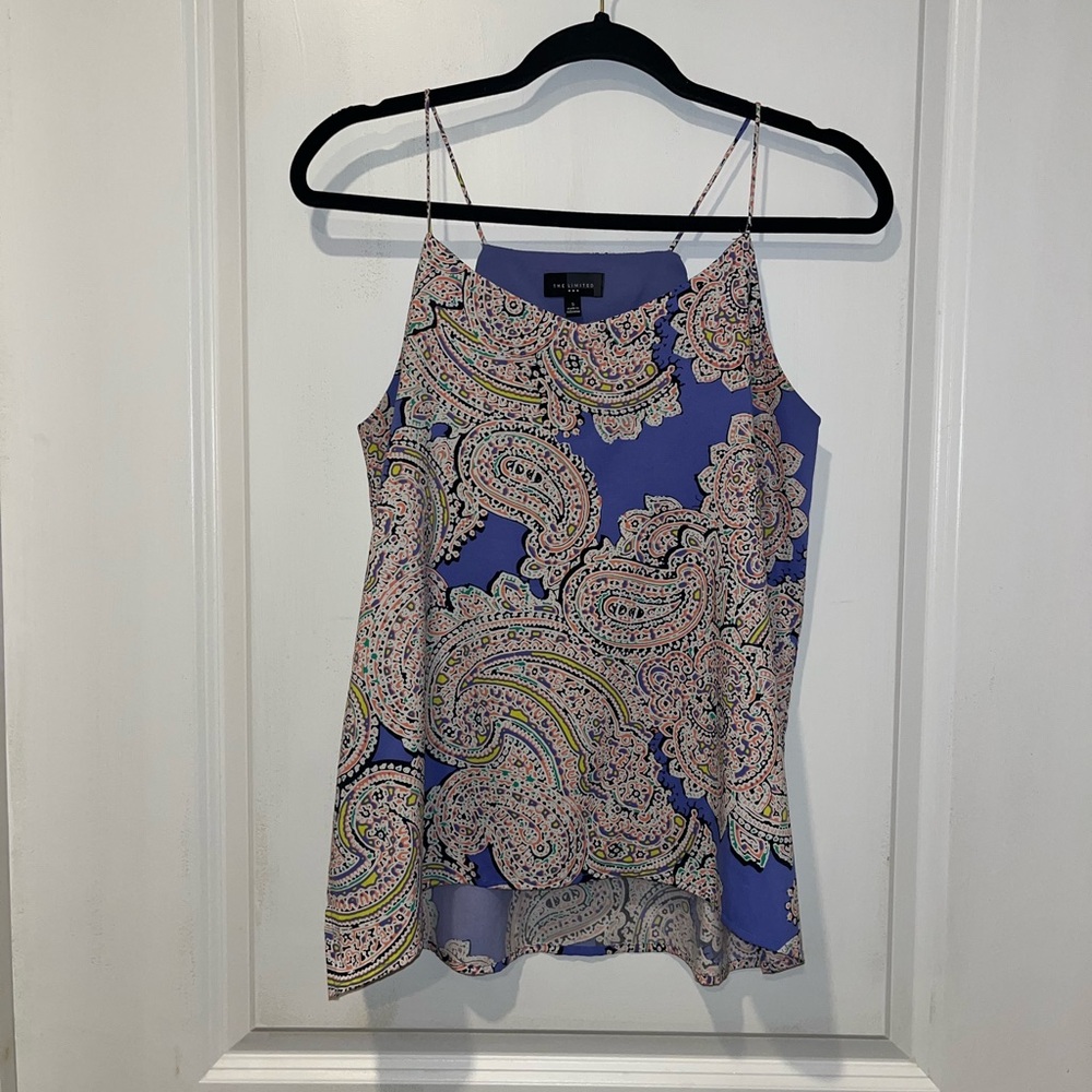 The Limited Blue Paisley Camisole